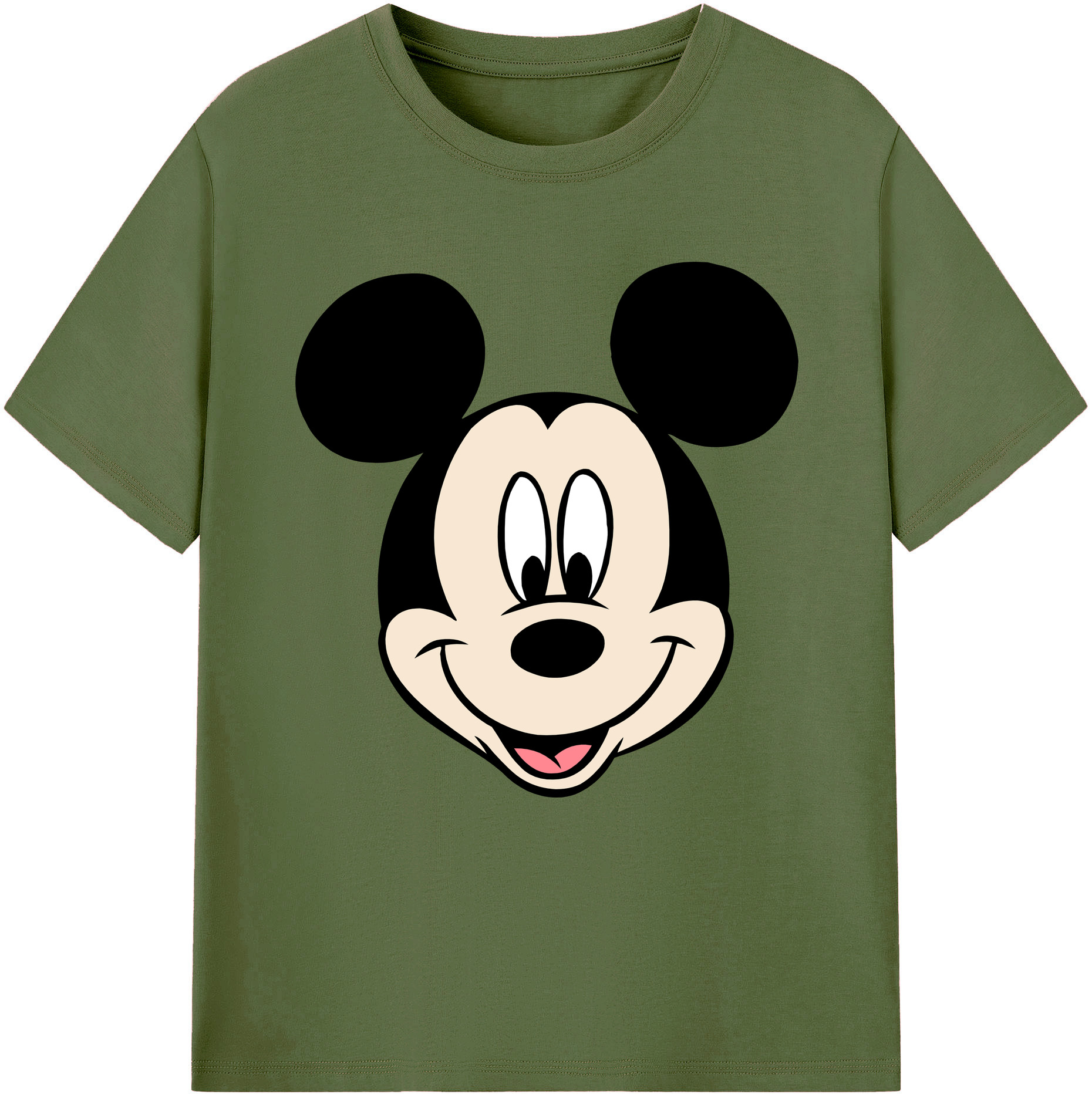 （画像用） ミッキーマウス Mickey Mouse 綿100％半袖Tシャツ（フロントプリント）